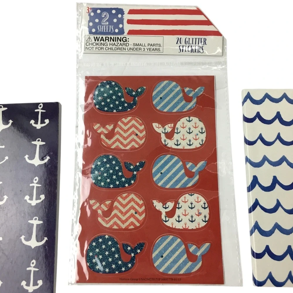 Target Planner Accessories Patriotic Whales Red White Blue Anchor Mini Journals